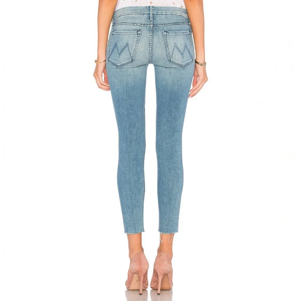 NWT‎ Mother Denim Looker Ankle Fray Stretch Skinny Jeans When Sparks Fly Size 24